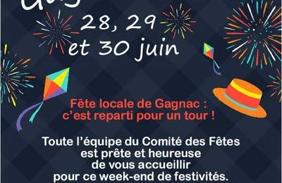 Fête de Gagnac sur Garonne le 28,29 et 30 Juin !